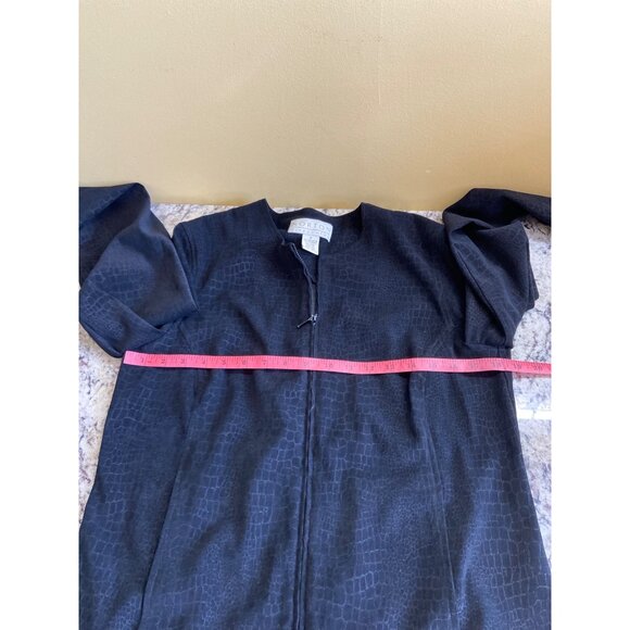 Norton McNaughton Women Jacket Size 8 Black Textured Long Sleeve Career Mob Wife - Picture 6 of 9